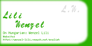 lili wenzel business card